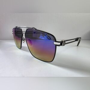Philipp Plein Sunglasses with Black Frame and Multicolor Lenses